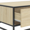 Stolik kawowy, dąb sonoma, 90x57x35 cm, materiał drewnopochodny