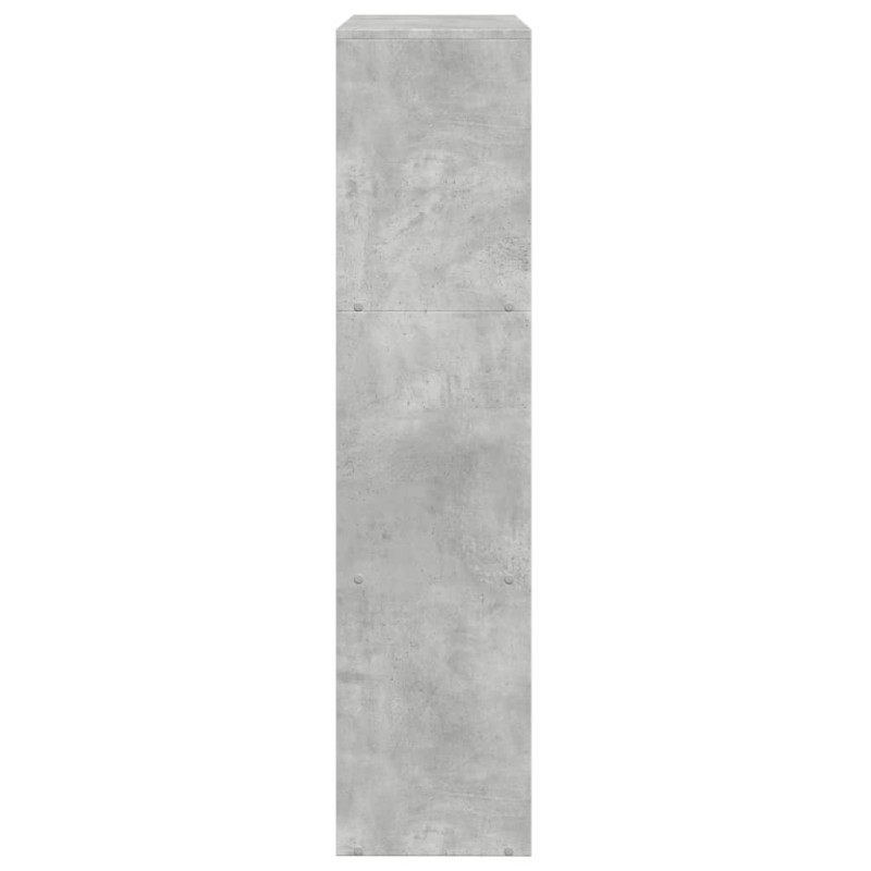 Regał przegroda, 3 poziomy, szarość betonu, 123x29x123 cm