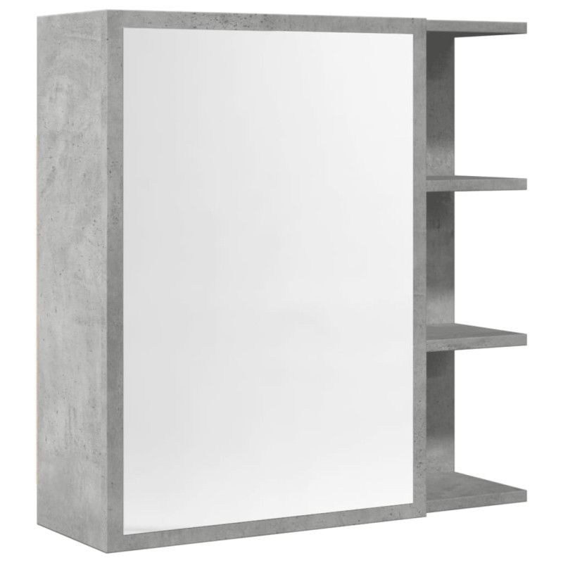 Szafka łazienkowa z lustrem, szarość betonu, 62,5x20,5x64 cm