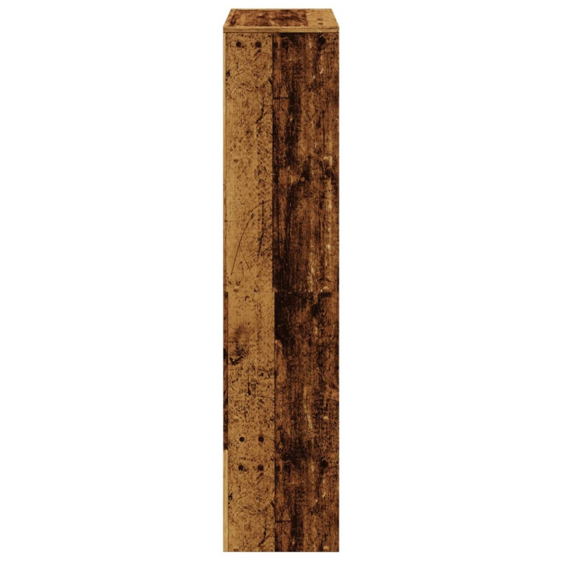 Regał przegroda, 4 poziomy, stare drewno, 131,5x29x131,5 cm