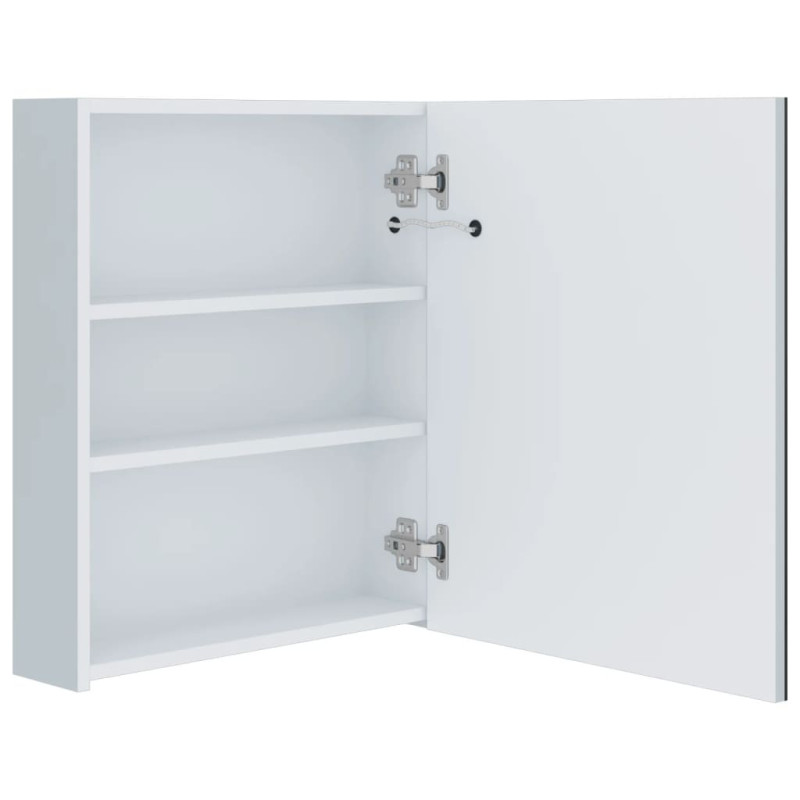 Szafka łazienkowa z lustrem i LED, 50 x 13,5 x 60 cm