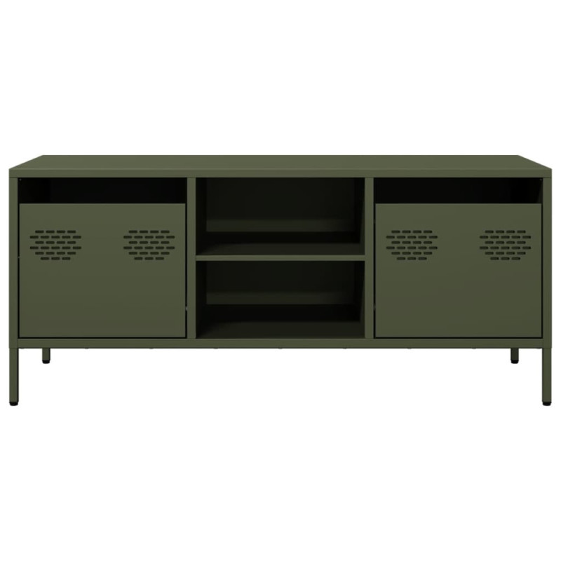 Szafka RTV, oliwkowa, 101,5x39x43,5 cm, stal walcowana na zimno