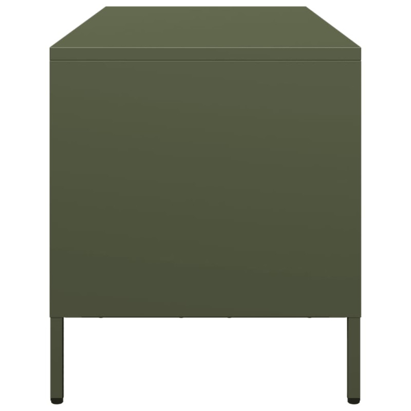 Szafka RTV, oliwkowa, 101,5x39x43,5 cm, stal walcowana na zimno