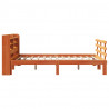 Rama łóżka z wezgłowiem, woskowy brąz, 120x190 cm, sosnowa