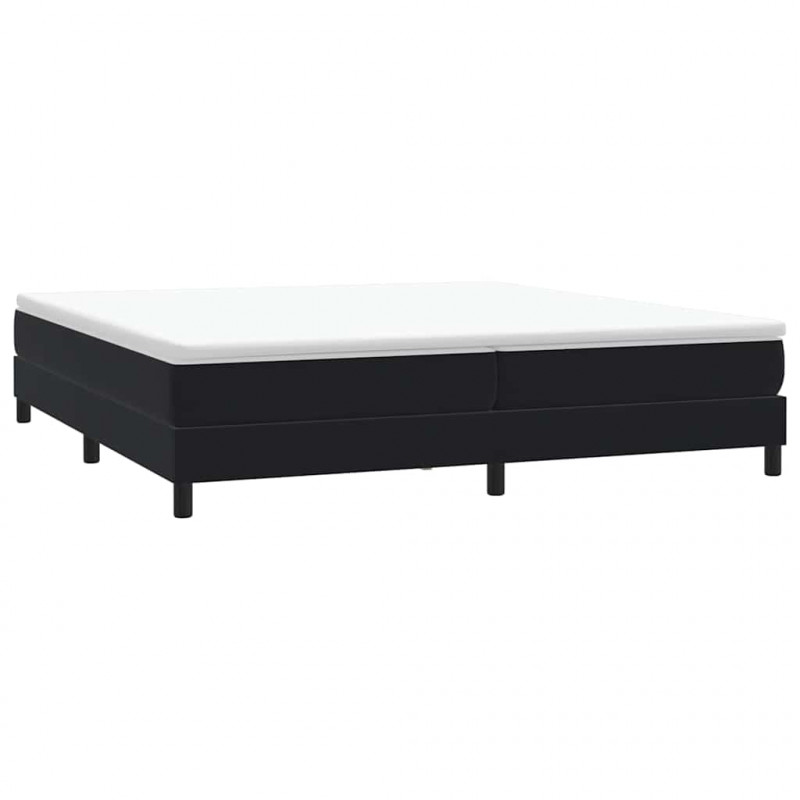 Łóżko typu Box Spring z materacem Czarny 200x220 cm Aksamit