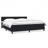 Łóżko typu Box Spring z materacem Czarny 200x220 cm Aksamit
