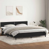Łóżko typu Box Spring z materacem Czarny 200x220 cm Aksamit