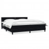 Łóżko typu Box Spring z materacem Czarny 200x220 cm Aksamit
