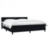 Łóżko typu Box Spring z materacem Czarny 200x220 cm Aksamit