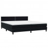 Łóżko typu Box Spring z materacem Czarny 200x220 cm Aksamit