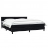 Łóżko typu Box Spring z materacem Czarny 200x220 cm Aksamit