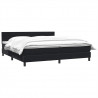 Łóżko typu Box Spring z materacem Czarny 200x220 cm Aksamit