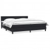 Łóżko typu Box Spring z materacem Czarny 200x220 cm Aksamit