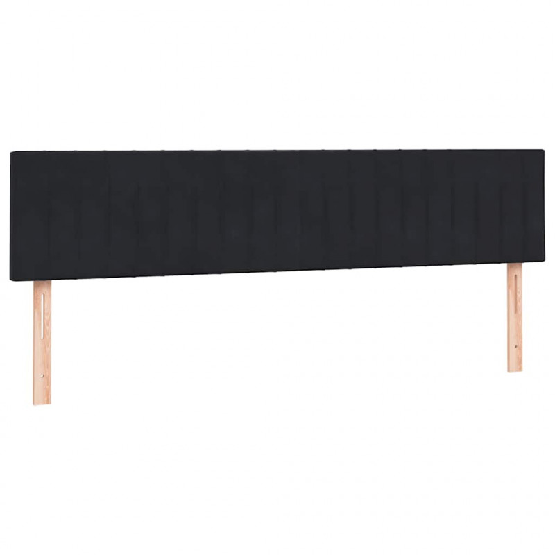 Łóżko typu Box Spring z materacem Czarny 200x220 cm Aksamit