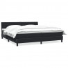 Łóżko typu Box Spring z materacem Czarny 200x220 cm Aksamit