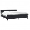 Łóżko typu Box Spring z materacem Czarny 200x220 cm Aksamit