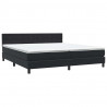 Łóżko typu Box Spring z materacem Czarny 200x220 cm Aksamit