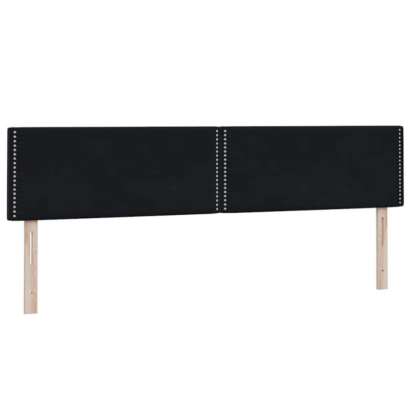 Łóżko kontynentalne z materacem i LED Czarny 200x220 cm Aksamit