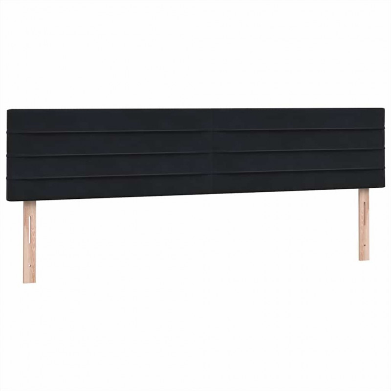 Łóżko kontynentalne z materacem i LED Czarny 200x220 cm Aksamit