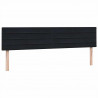 Łóżko kontynentalne z materacem i LED Czarny 200x220 cm Aksamit