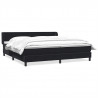 Łóżko typu Box Spring z materacami Czarny 200x220 cm Aksamit