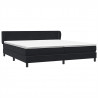 Łóżko typu Box Spring z materacami Czarny 200x220 cm Aksamit