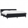 Łóżko typu Box Spring z materacami Czarny 200x220 cm Aksamit