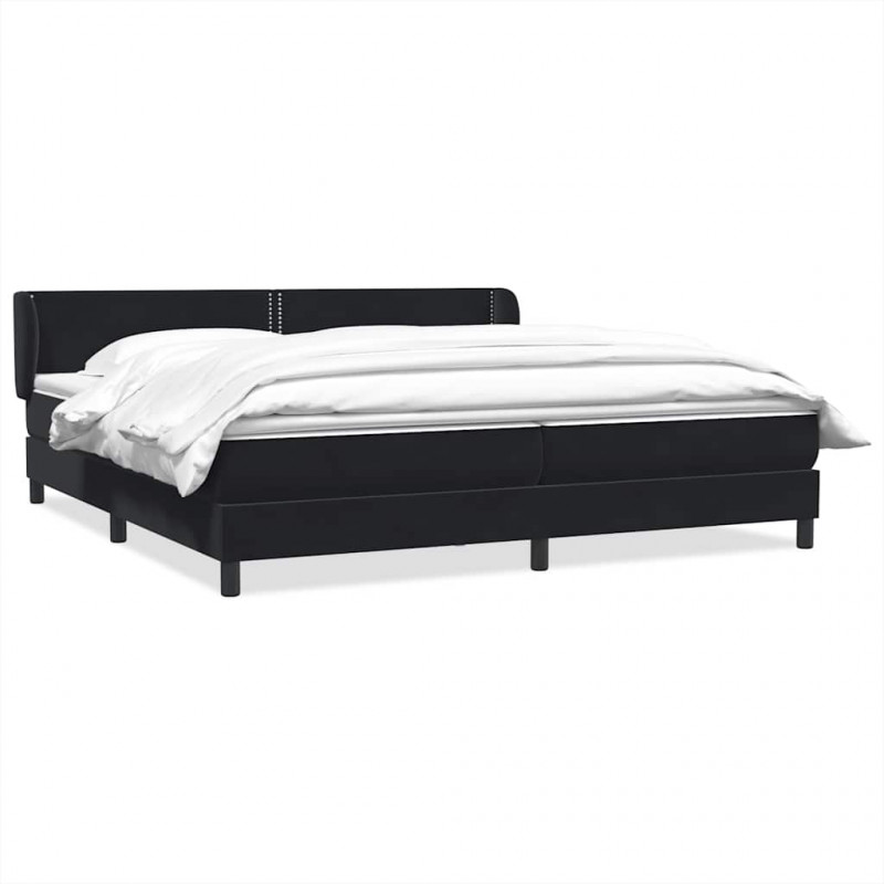Łóżko typu Box Spring z materacami Czarny 200x220 cm