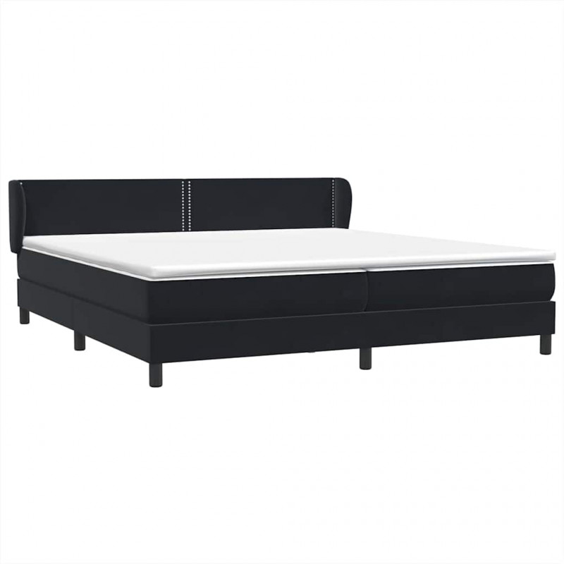 Łóżko typu Box Spring z materacami Czarny 200x220 cm