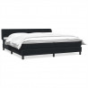 Łóżko typu Box Spring z materacami Czarny 200x220 cm Aksamit