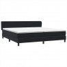 Łóżko typu Box Spring z materacami Czarny 200x220 cm Aksamit