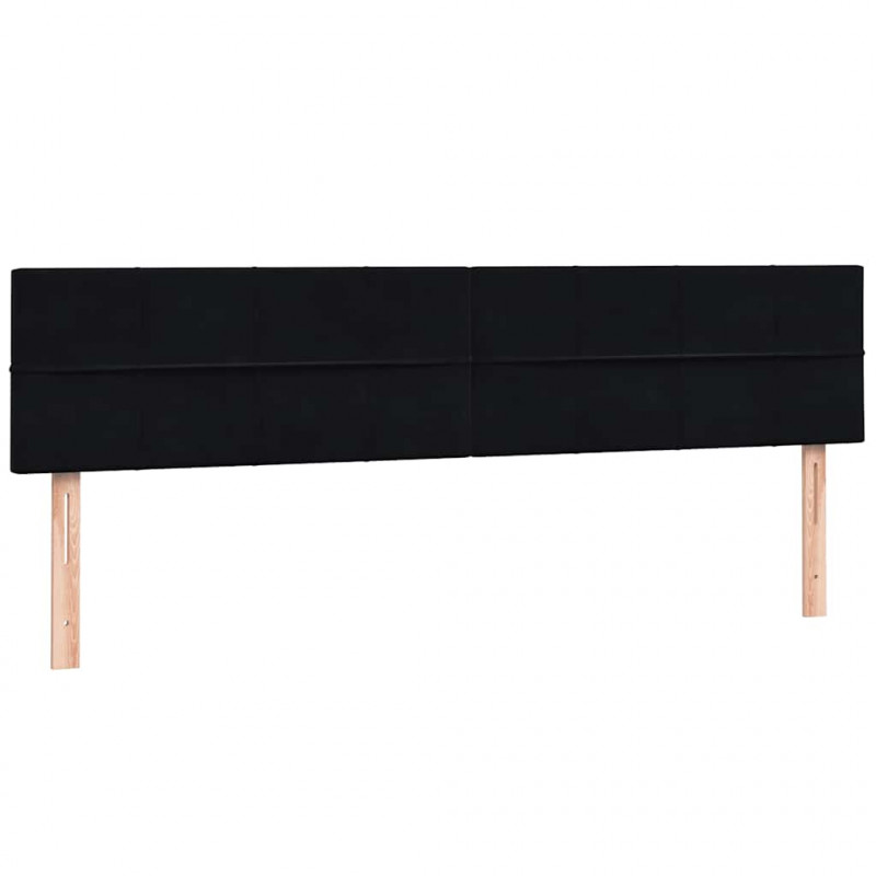 Łóżko typu Box Spring z materacami Czarny 200x220 cm Aksamit