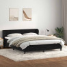 Łóżko typu Box Spring z materacami Czarny 200x220 cm Aksamit