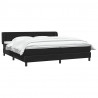 Łóżko typu Box Spring z materacami Czarny 200x220 cm Aksamit