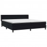 Łóżko typu Box Spring z materacem Czarny 200x220 cm Aksamit