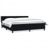 Łóżko typu Box Spring z materacem Czarny 200x220 cm Aksamit