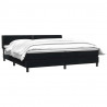 Łóżko typu Box Spring z materacem Czarny 200x220 cm Aksamit
