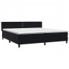 Łóżko typu Box Spring z materacem Czarny 200x220 cm Aksamit