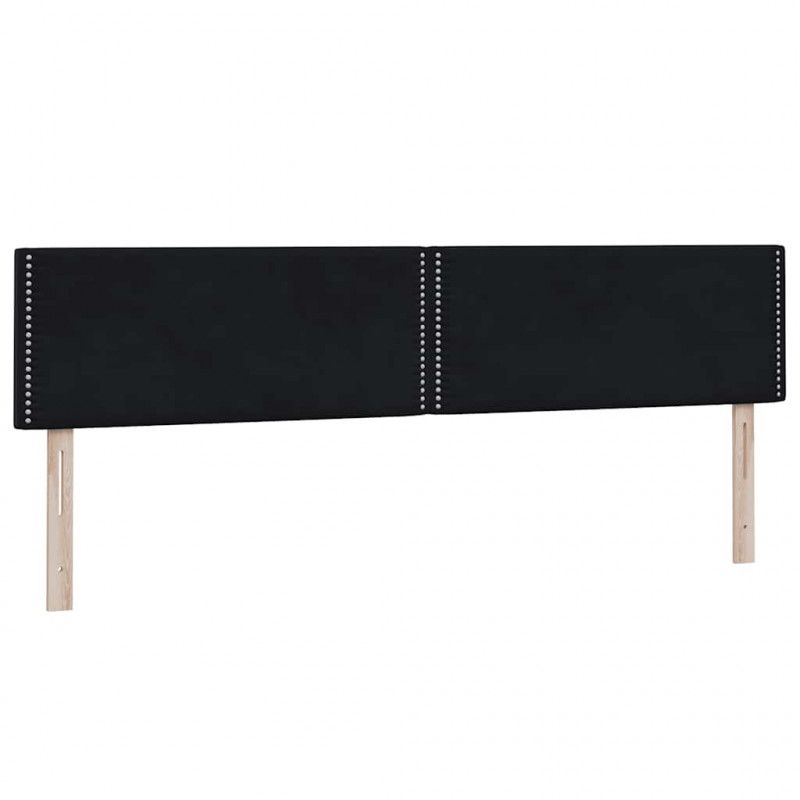Łóżko typu Box Spring z materacem Czarny 200x220 cm Aksamit