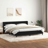 Łóżko typu Box Spring z materacem Czarny 200x220 cm Aksamit