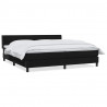 Łóżko typu Box Spring z materacem Czarny 200x220 cm Aksamit