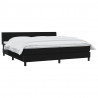 Łóżko typu Box Spring z materacem Czarny 200x220 cm Aksamit