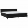 Łóżko typu Box Spring z materacem Czarny 200x220 cm Aksamit