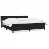 Łóżko typu Box Spring z materacem Czarny 200x220 cm Aksamit