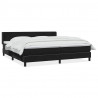 Łóżko typu Box Spring z materacem Czarny 200x220 cm Aksamit