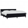 Łóżko typu Box Spring z materacem Czarny 200x220 cm Aksamit
