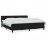 Łóżko typu Box Spring z materacem Czarny 200x220 cm Aksamit