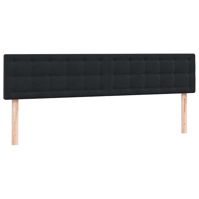 Łóżko typu Box Spring z materacem Czarny 200x220 cm Aksamit