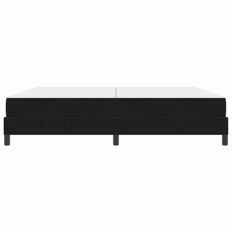 Łóżko sprężynowe z materacem Czarny 200 x 220 cm tkanina