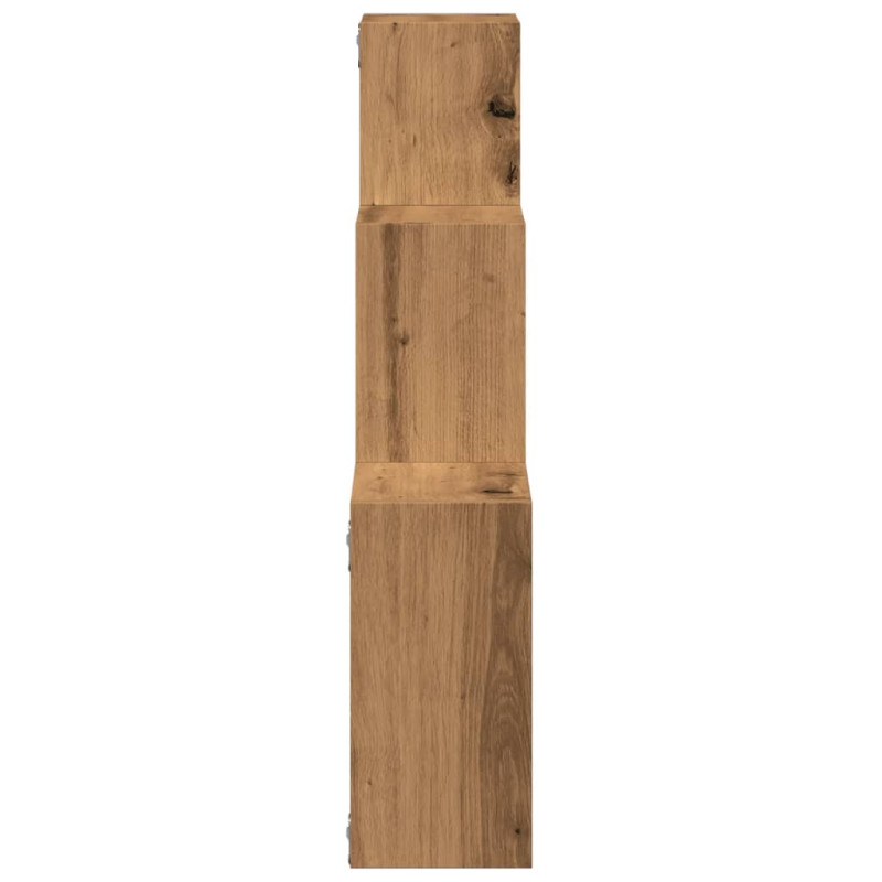 Półki ścienne kostki, kolor dąb artisan, 68x15x68 cm